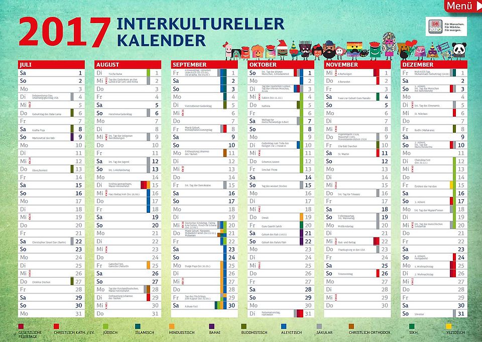 Interkultureller Kalender 2017 