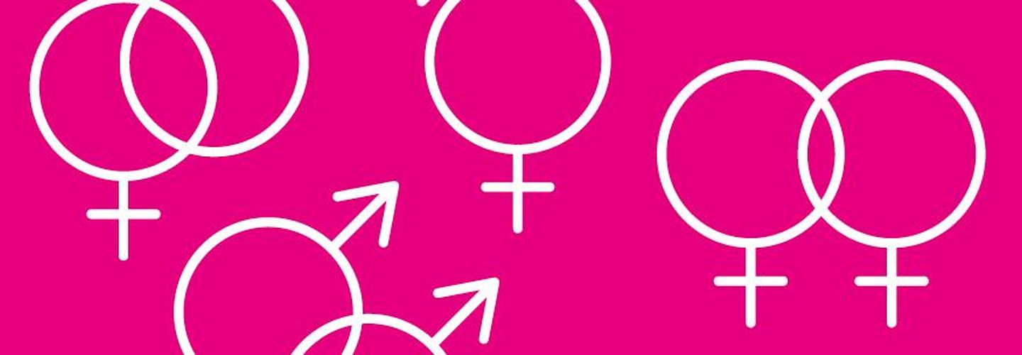 diverse Icons zum Thema sexuelle Orientierung und Identität