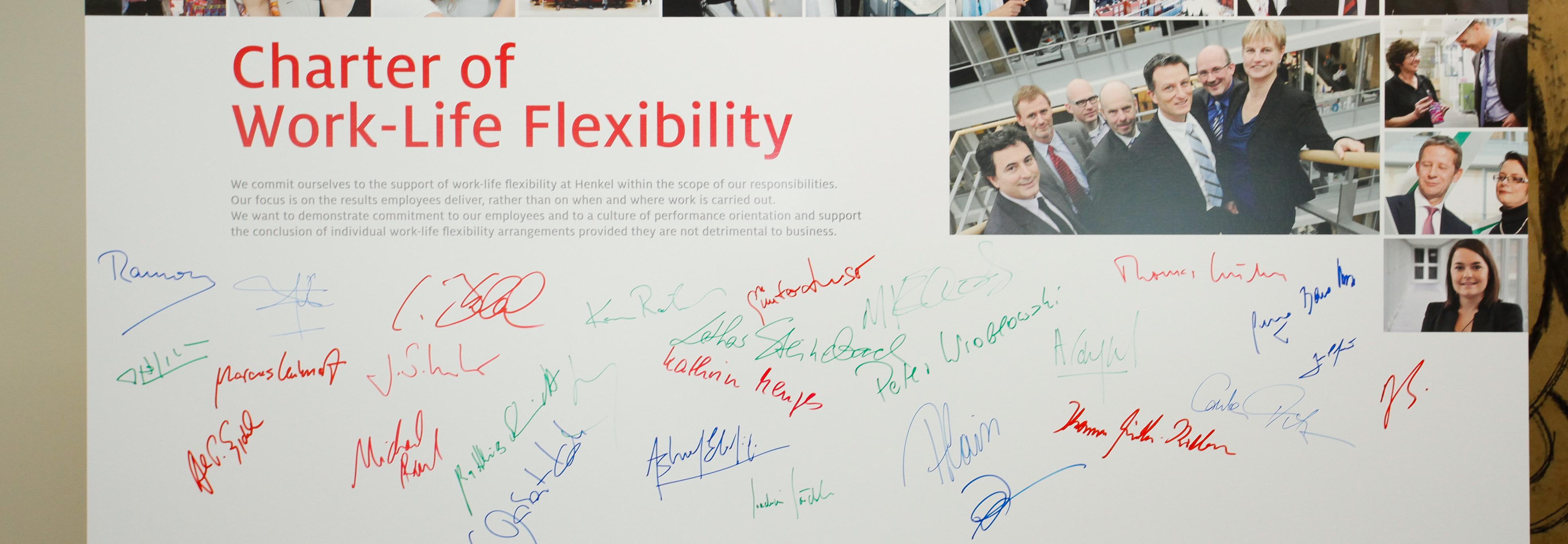 unterschriebene Charter of Work-Life Flexibility
